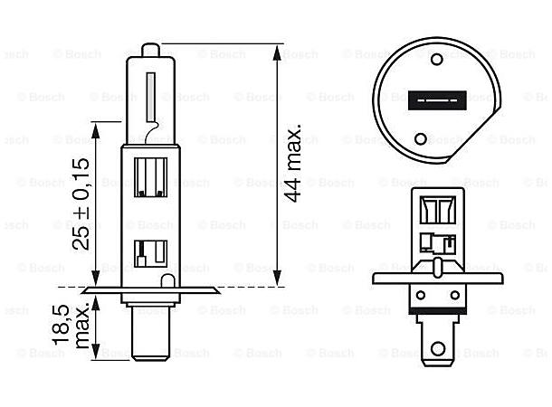 Pære 12V H1 Pure Light Bosch 