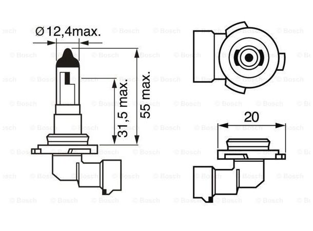 Pære 12V H10 Pure Light Bosch 