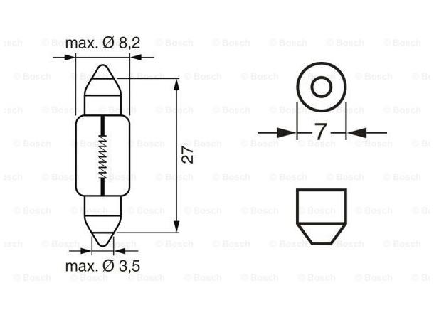 Pære 12V  -  Pure Light Bosch 