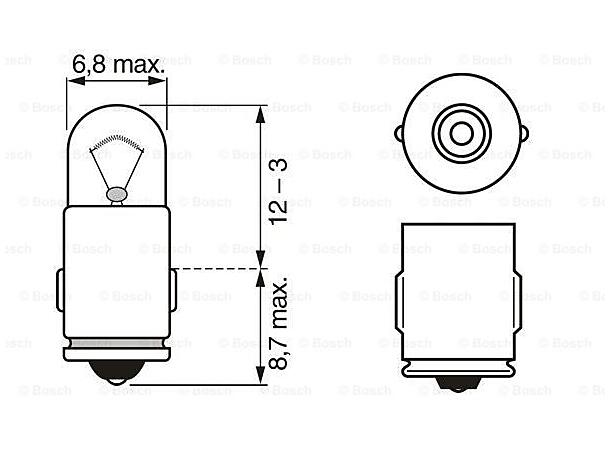 Pære 12V 2W BA7s Pure Light Bosch 