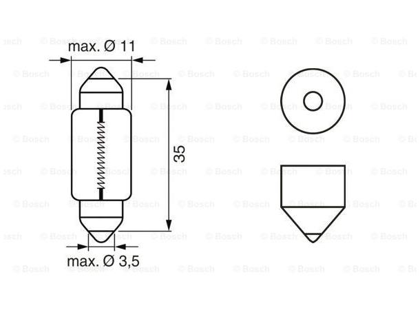 Pære 12V C5W Pure Light Bosch 