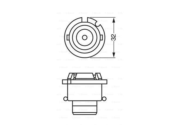 Pære Xenon D2R ECO HID Bosch 