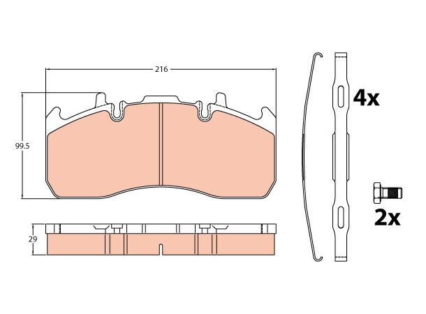Bremseklosser WVA29173 TRW 