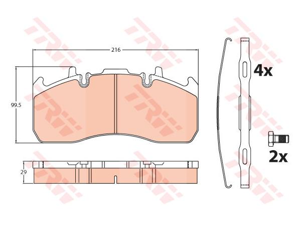 Bremseklosser WVA29173 TRW 
