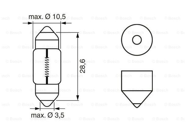 Pære 12V  -  Pure Light Bosch 