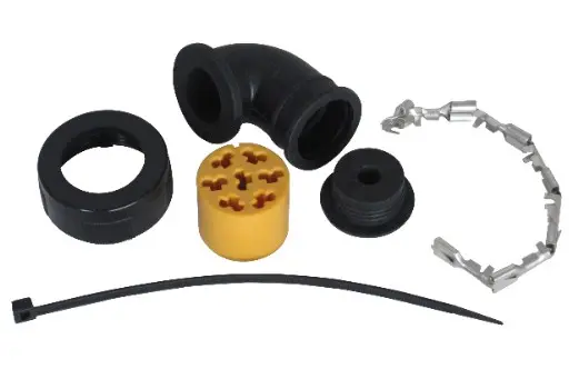 Kontakt ASS1 7 pin Female Yellow 90° Aspöck 