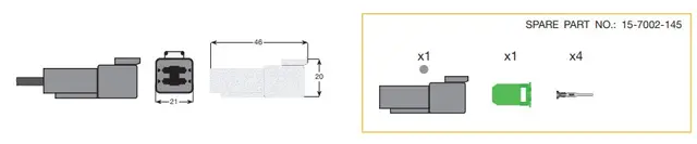 4 Pin male Deutsch Kit Aspöck 