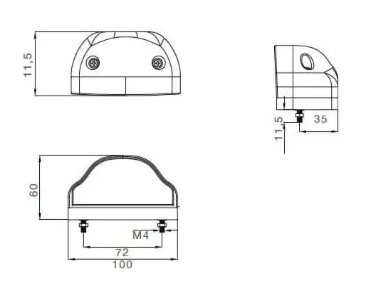 Skiltlys LED Regpoint 1,0m 24V Aspöck 