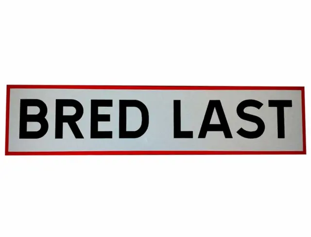 Bred Last Skilt 850x200x2mm Bevola 