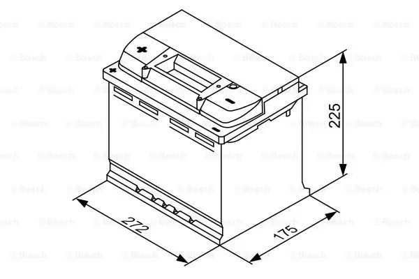 Startbatteri 75Ah 600A Bosch 
