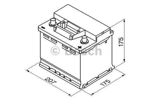 Startbatteri 41Ah 360A Bosch 
