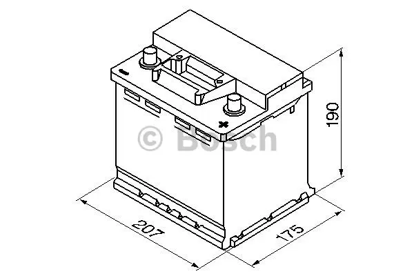 Startbatteri 45Ah 400A Bosch 