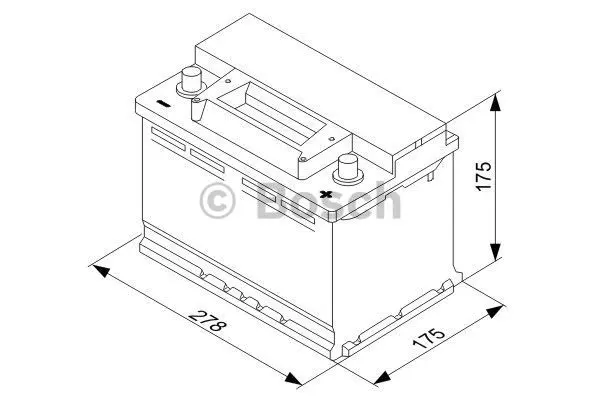 Startbatteri 70Ah 640A Bosch 