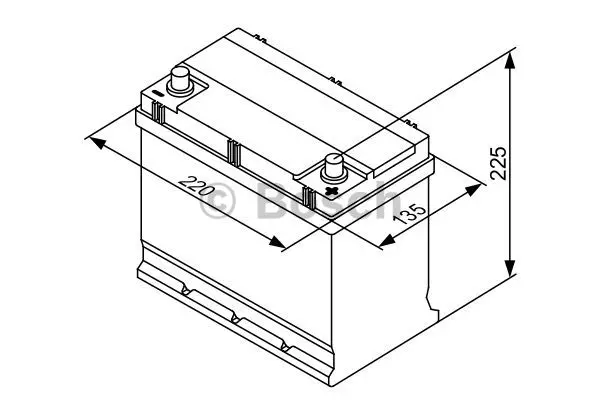 Startbatteri 45Ah 300A Bosch 