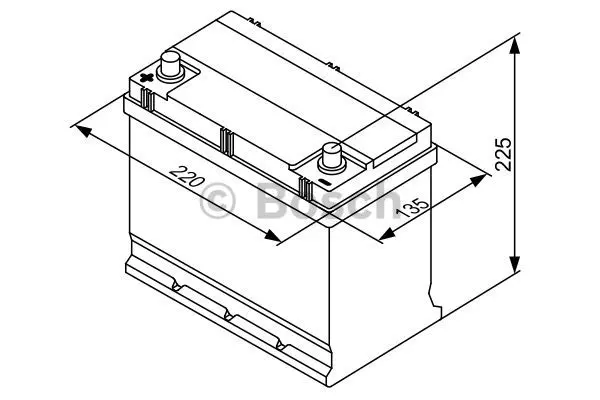 Startbatteri 45Ah 300A Bosch 
