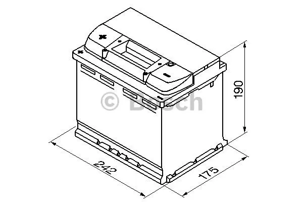 Startbatteri 60Ah 540A Bosch 