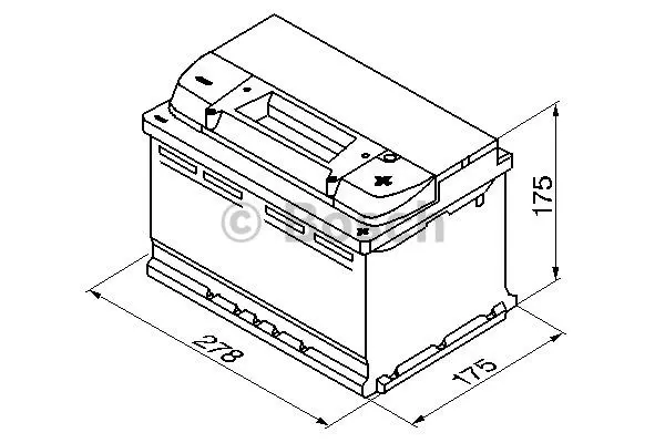 Startbatteri 72Ah 680A Bosch 
