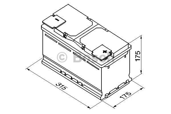 Startbatteri 80Ah 740A Bosch 