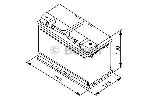 Startbatteri 80Ah 740A Bosch 