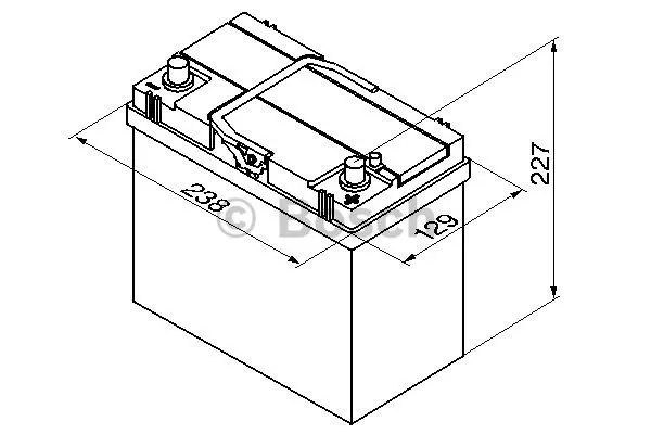 Startbatteri 45Ah 330A Bosch 