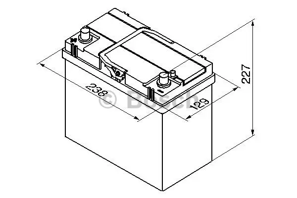 Startbatteri 45Ah 330A Bosch 