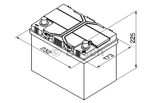 Startbatteri 60Ah 540A Bosch 