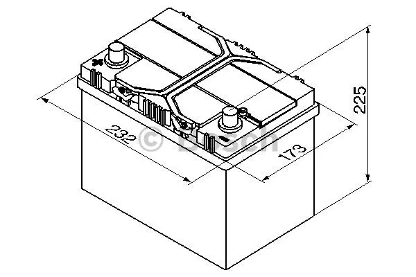 Startbatteri 60Ah 540A Bosch 