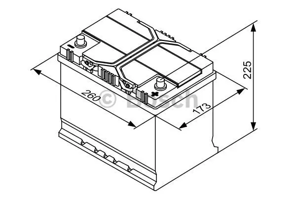 Startbatteri 70Ah 630A Bosch 