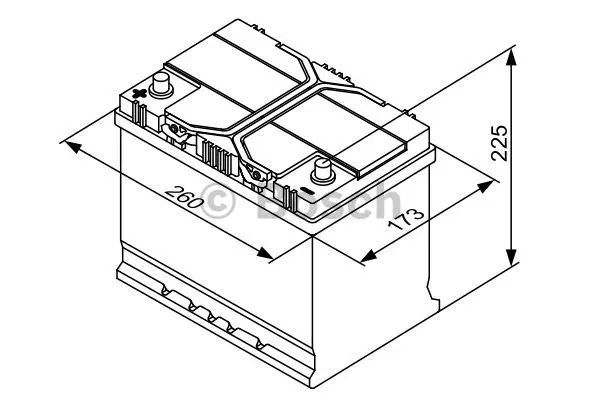 Startbatteri 70Ah 630A Bosch 