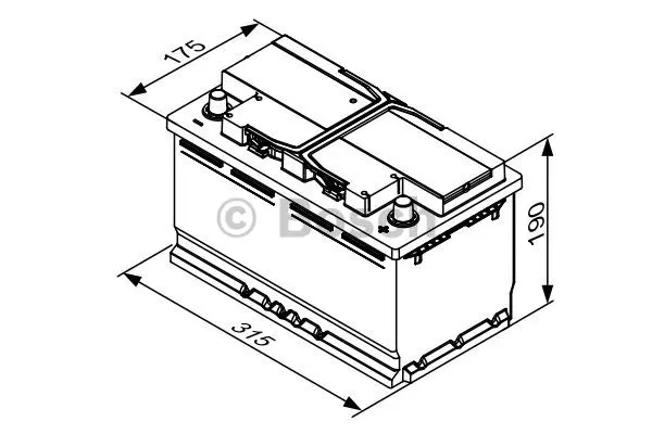 Startbatteri 80Ah 800A Bosch 