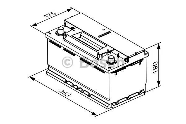 Startbatteri 95Ah 850A Bosch 