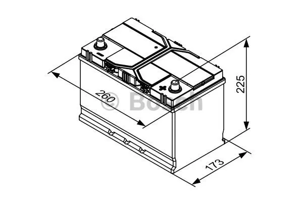 Startbatteri 72Ah 760A Bosch 