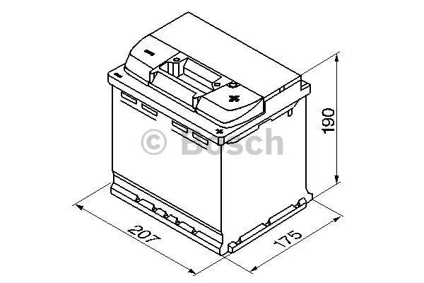 Startbatteri 54Ah 530A Bosch 