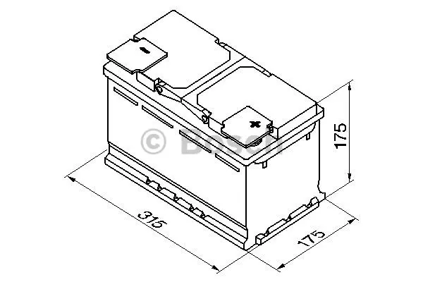 Startbatteri 85Ah 800A Bosch 