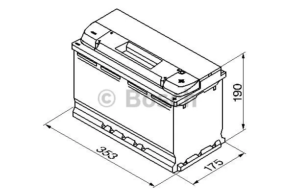 Startbatteri 12V 100Ah 830A Bosch 