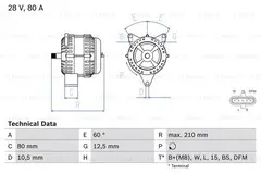 Alternator Bosch *Pant tilkommer*