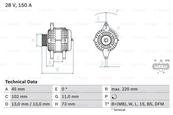 Alternator Bosch - *Pant tilkommer* 