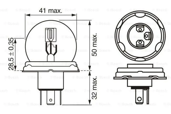 Pære 12V R2 Pure Light Bosch 