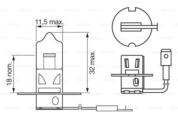 Pære 12V H3 Pure Light Bosch 