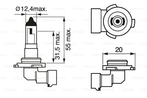 Pære 12V H10 Pure Light Bosch 