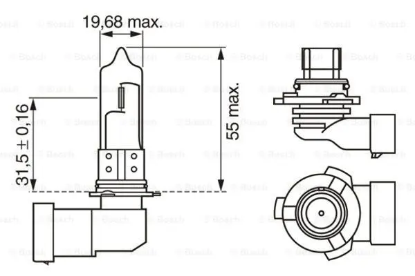 Pære 12V HB3 Pure Light Bosch 