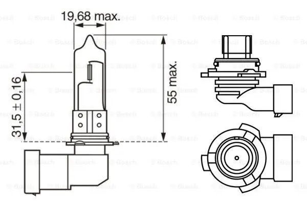 Pære 12V HB4 Pure Light Bosch 