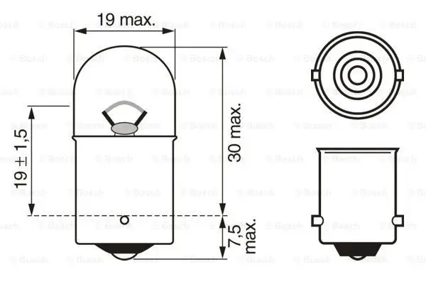 Pære 12V R10W Pure Light Bosch 