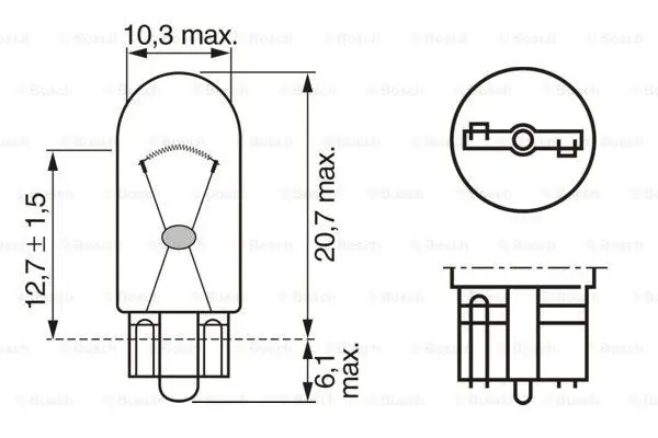 Pære 12V W5W Pure Light Bosch 