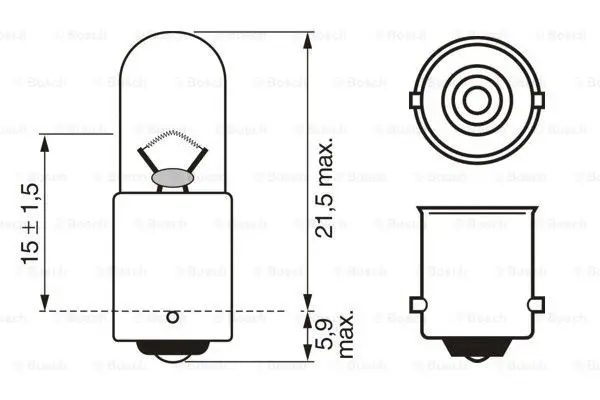 Pære 12V T4W BA9S Pure Light Bosch 