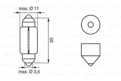 Pære 12V C5W Pure Light Bosch