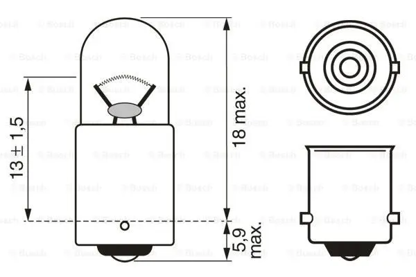 Pære 12V T4W Pure Light Bosch 