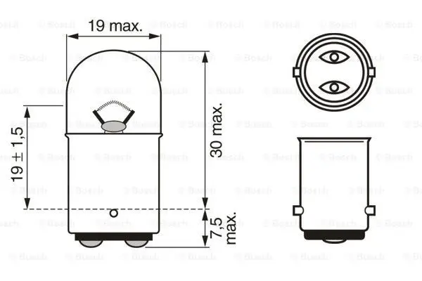 Pære 12V R5W Pure Light Bosch 