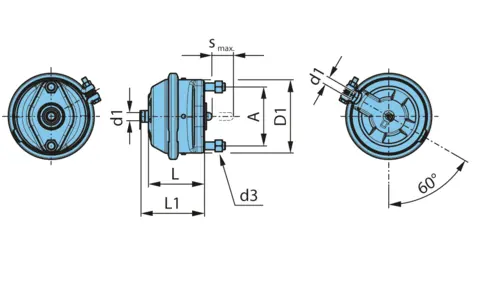 Membransylinder 18" SB h.s. BPW