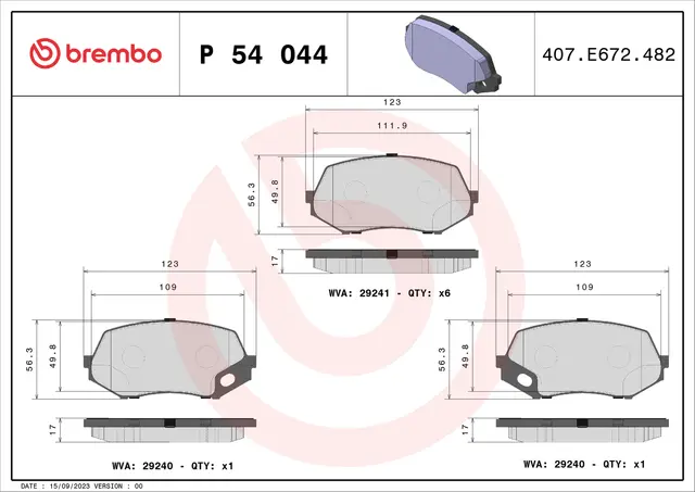 Bremseklosser LCV BREMBO 